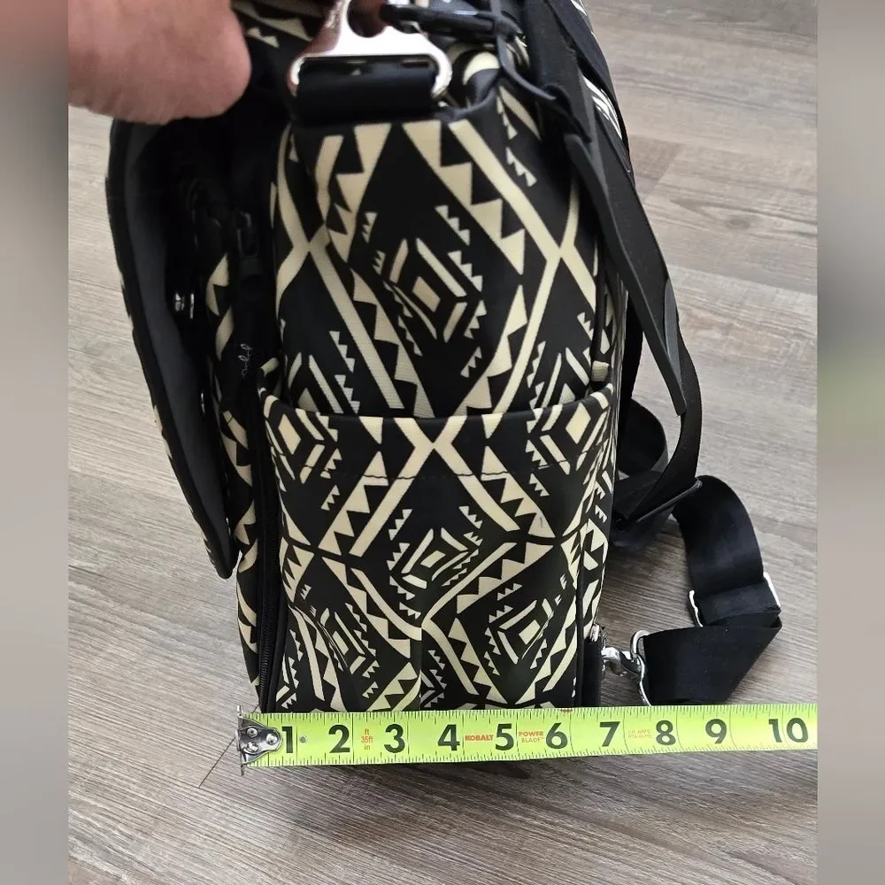 Petunia Pickle bottom diaper bag, geometric design, backpack & shoulder straps